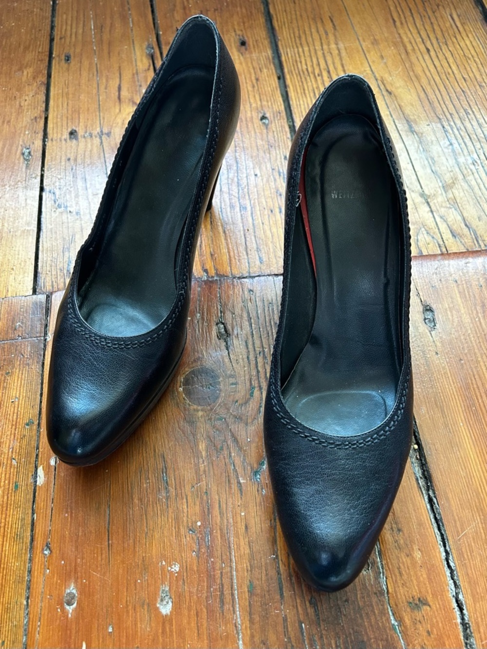 Stuart Weitzman Platform black
pumps, size 10